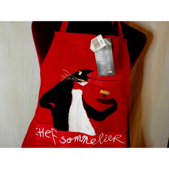 Alma‎ Mater Chef Sommelier kitchen Apron with Tags - Picture 4 of 7